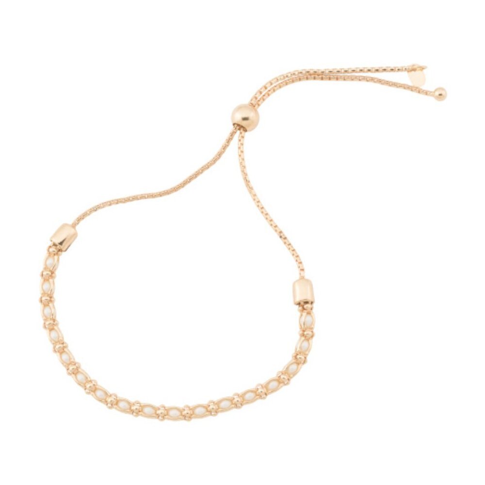 MIA FIORE Made In Italy 14kt Gold Plated Pearl Cage Bolo Bracelet